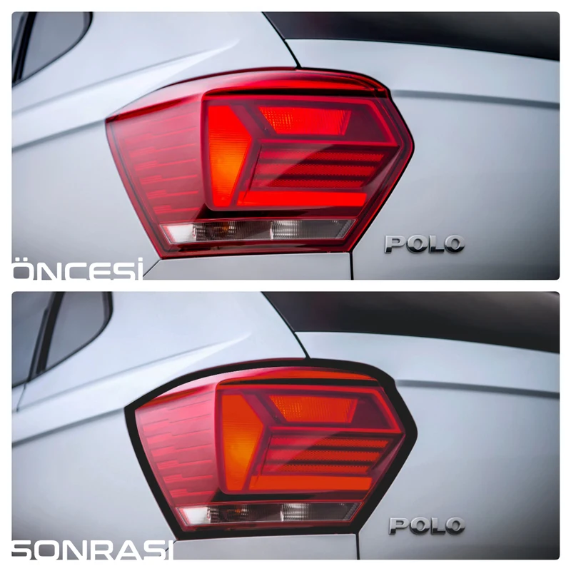 

Stop Lamp Frame-Aesthetic Appearance-High Quality Vinyl Foil-Easy Application-Long Life Compatible for VW Polo MK6