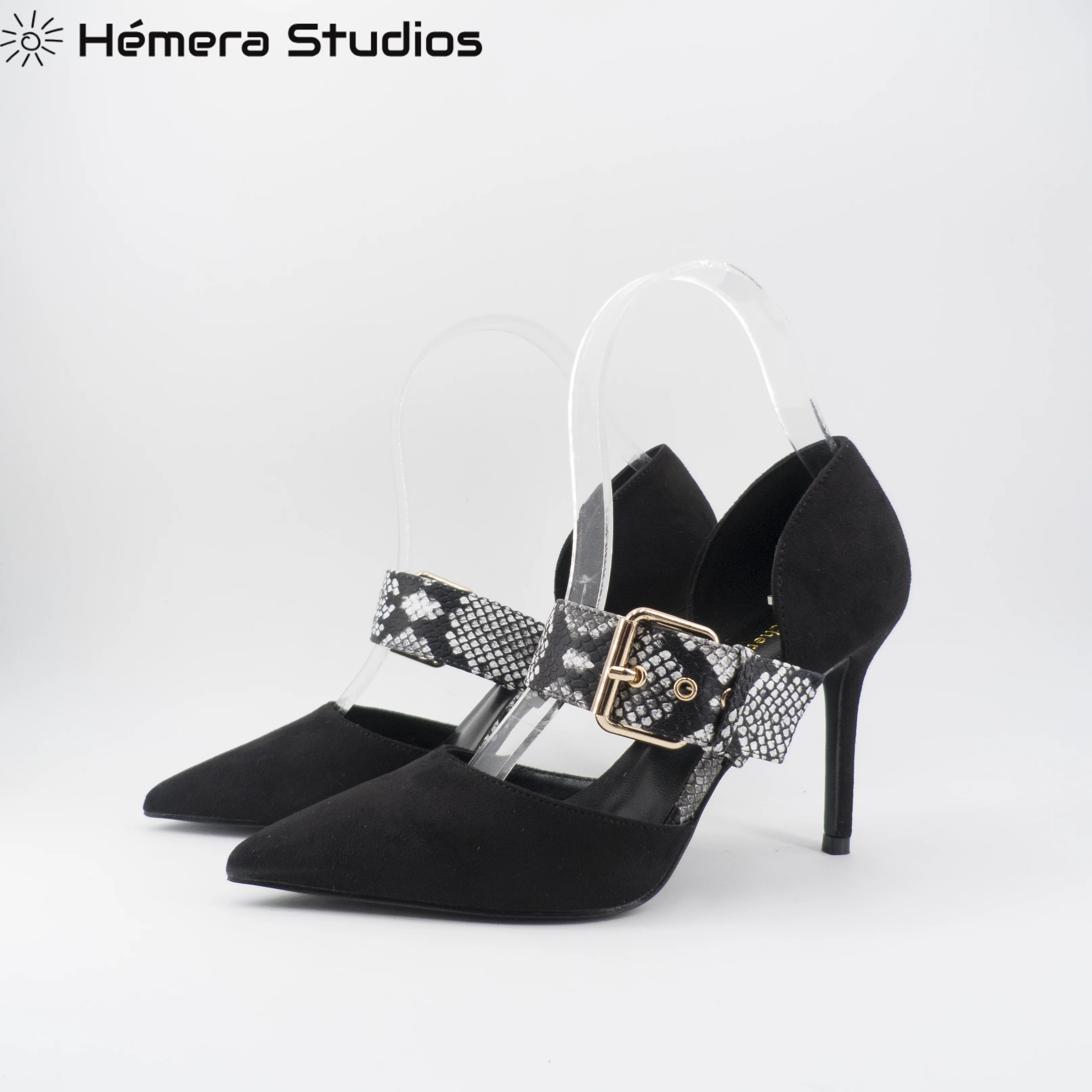 Женские туфли на высоком каблуке в черном цвете с тиснения свадебные вечерние