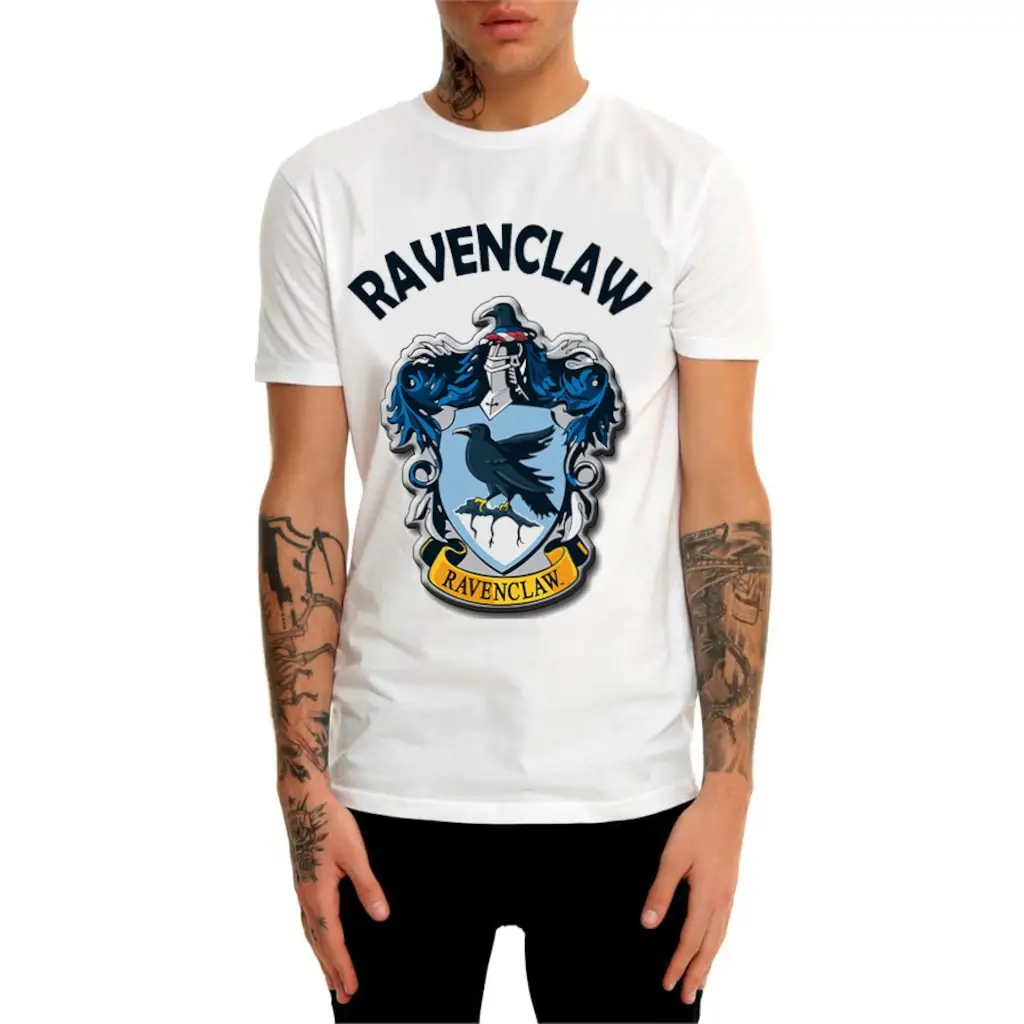 Белая футболка унисекс с принтом Гарри Поттера|Мужские футболки| |