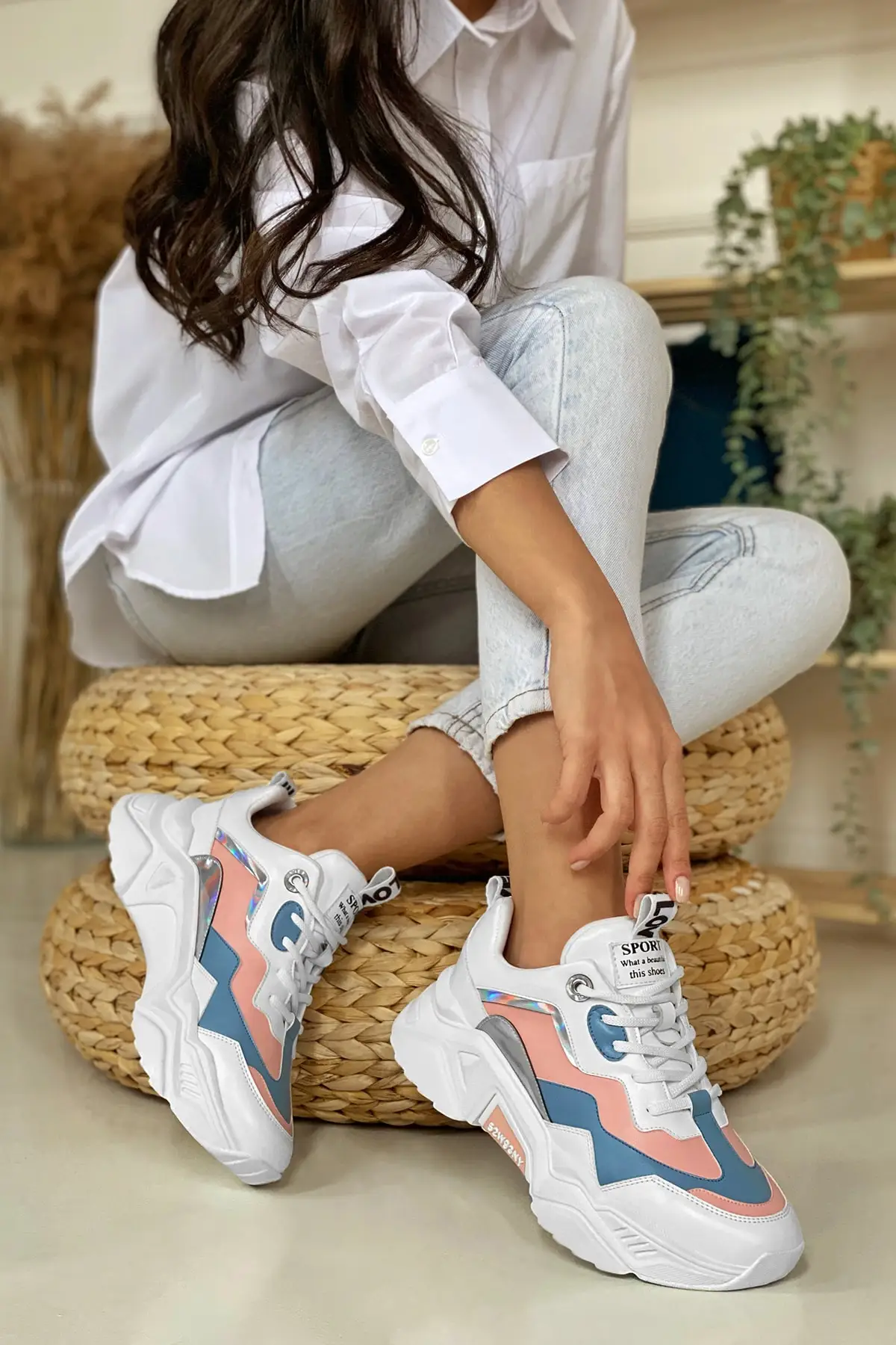 

Black Smoked Women Sneaker-Sports Shoes-2021 Fashion-