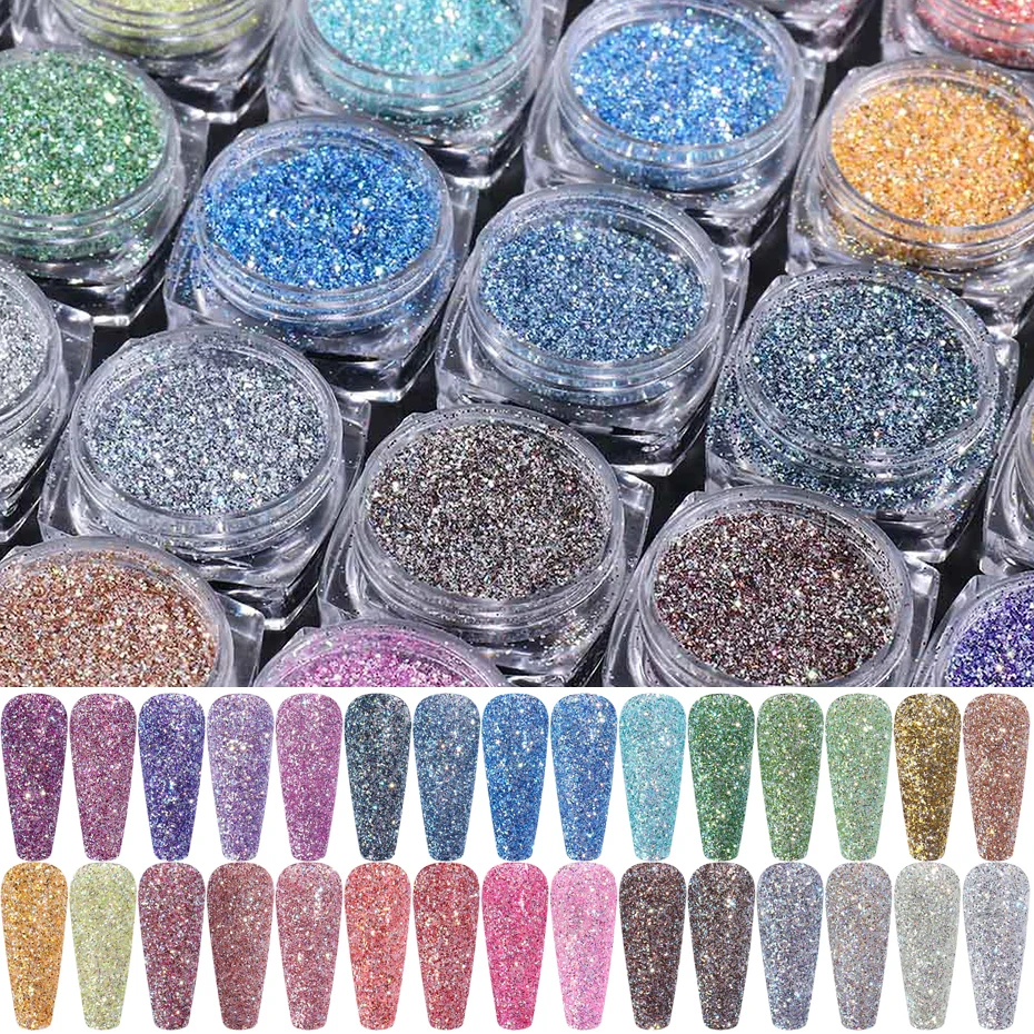 Алмазная Пыль Блеск Для Ногтей Серебро Золото Светоотражающий Порошок