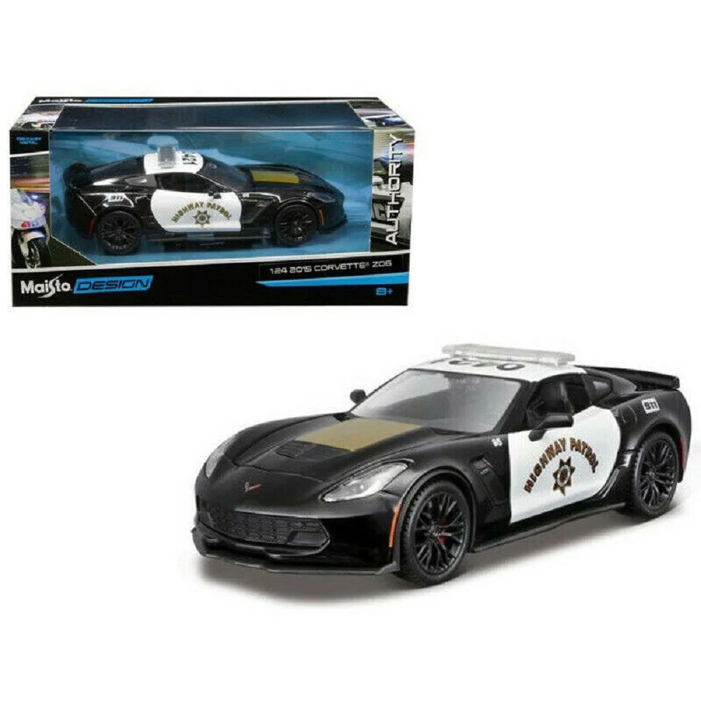 

Maisto 1:24 2015 Chevrolet Corvette Z06 Police Car Diecast Car Model New in Box