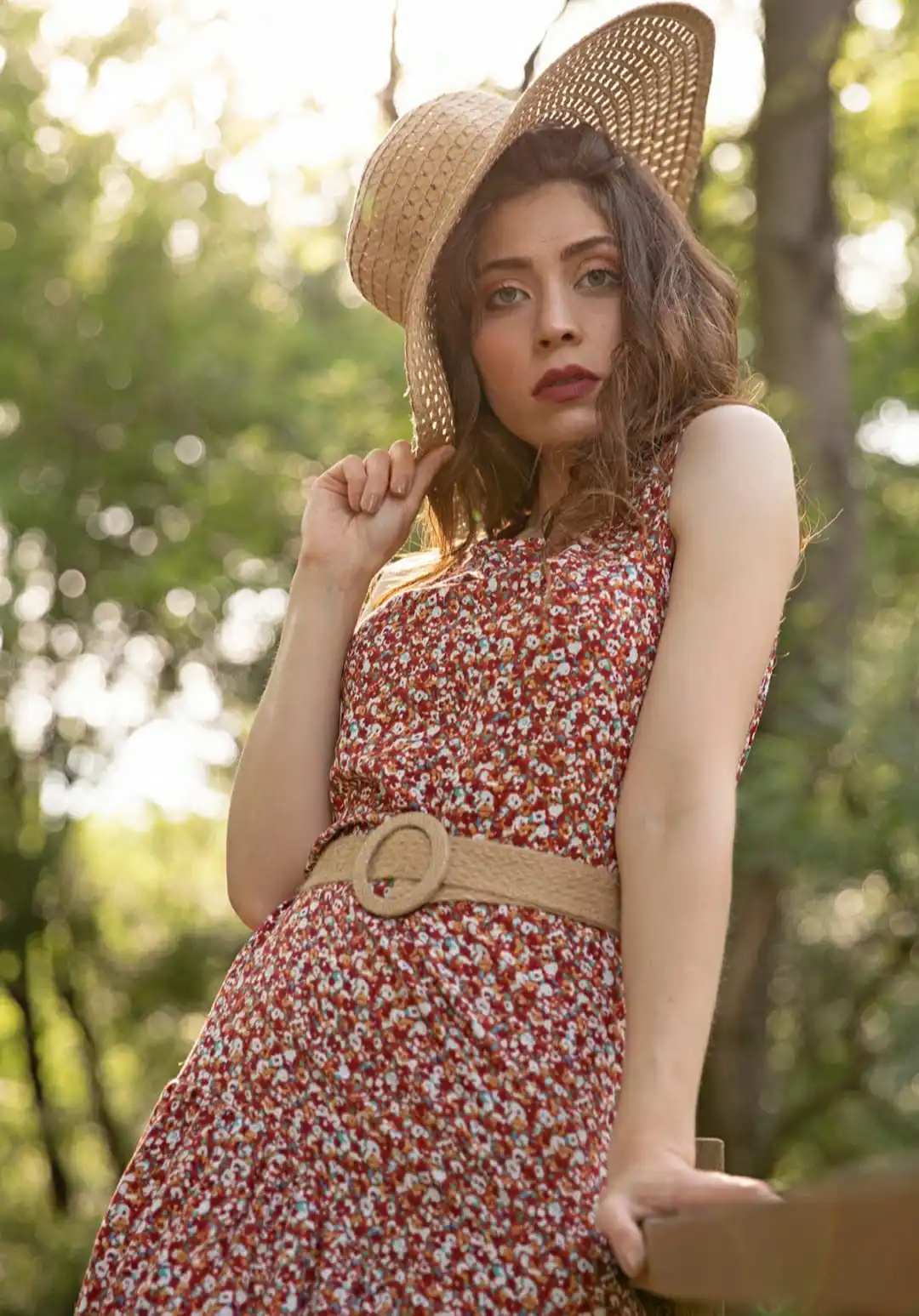

Women's Dress Blue Patterned Sleeveless Dress Hot Summer Fashion New Season Made in Turkey