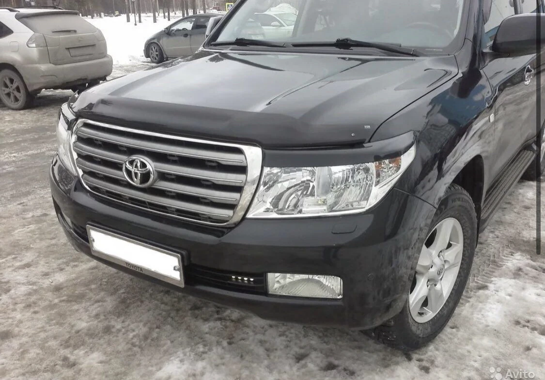Накладки на фары реснички брови веки для Toyota Land Cruiser 2008-2012 АБС пластик тюнинг |