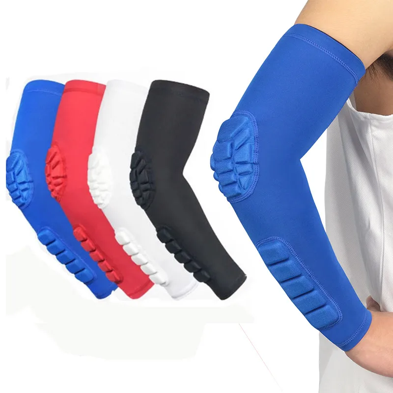 

SportS Security Elbow Support Compression Sleeve Padding Arm Safety Elbow Pads Protector Armband Sleeve for Basketball Bicycle