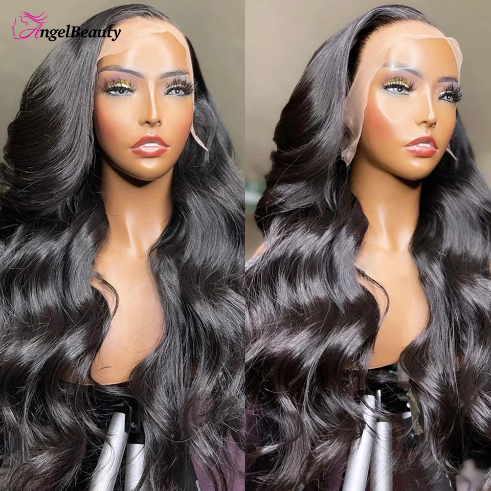 Transparent 13x4 13x6 Lace Front Human Hair Wigs Brazilian Body Wave 360 Lace Frontal Wig For Women Pre Plucked 5x5 Closure Wigs
