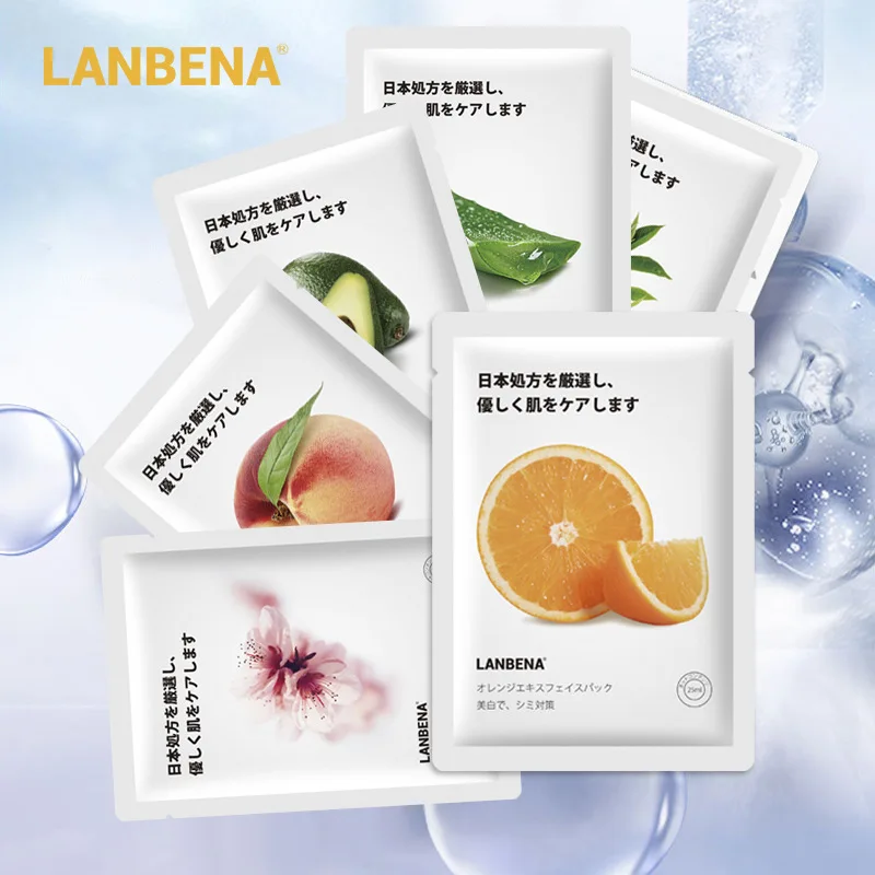 LANBENA маска для лица фруктовая усовершенствованная формула Отбеливающая