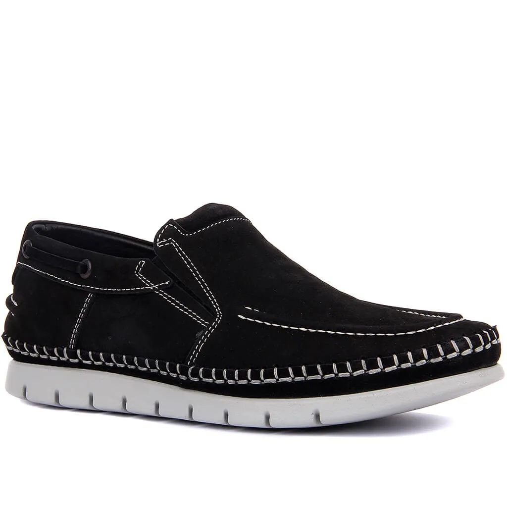 Мужская черная обувь из нубука Sail-Lakers | Обувь