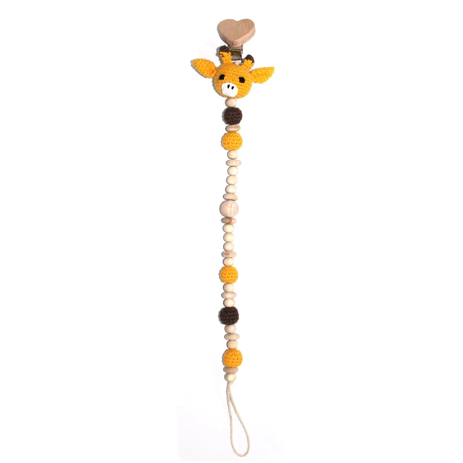 

Giraffe Amigurumi Pacifier Hanger