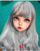 xiaotaofemale sweet girl resin half head kigurumi bjd eyes crossdress cosplay japanese anime role lolita doll mask drag queen