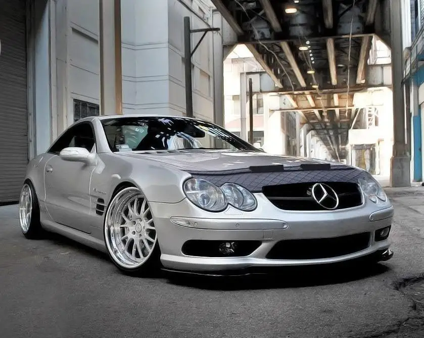 

Маска для капота, бюстгальтер, крышка для капота, подходит для Mercedes SL 2002-2007 / R 230, автомобильный протектор, каменная защита, деталь из ПВХ кожи ...