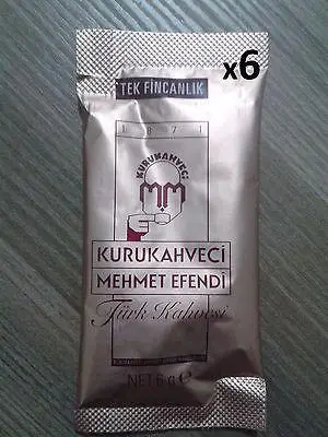 Турецкий кофе Kurukahveci Mehmet Efendi 12 упаковок (12x6 г) от AliExpress RU&CIS NEW