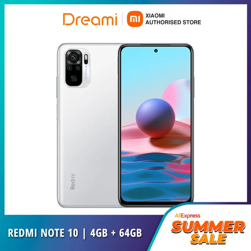 Глобальная версия Xiaomi Redmi Note 10 4 Гб оперативной памяти 64 встроенной (Фирменная