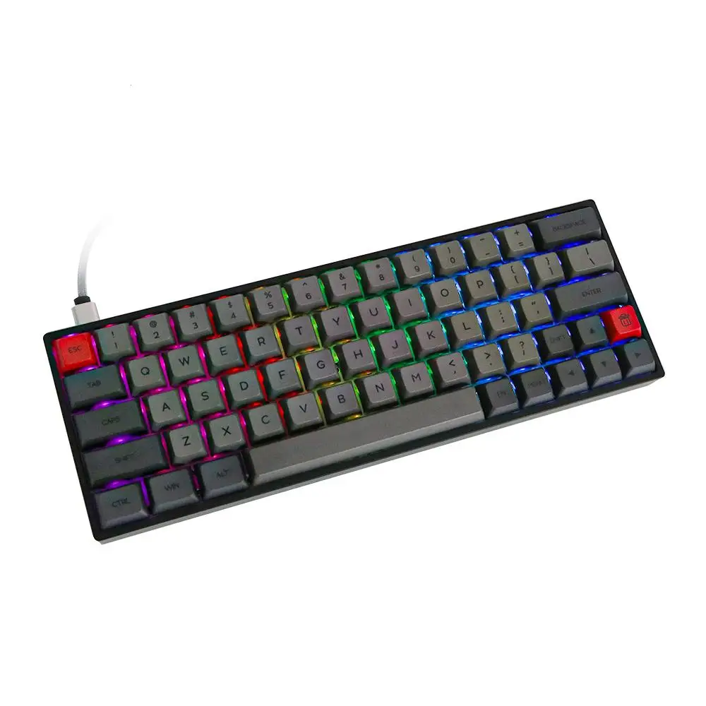 

Механическая клавиатура EPOMAKER GK64X RGB Hotswap 60%, с разделенным модулем пробела, полностью программируемая, для геймеров, Gateron Switch