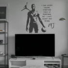Наклейка на стену в виде корзины, мяча, человека, легенды, MJ, Спортивная наклейка, украшение для гостиной, дивана A0029