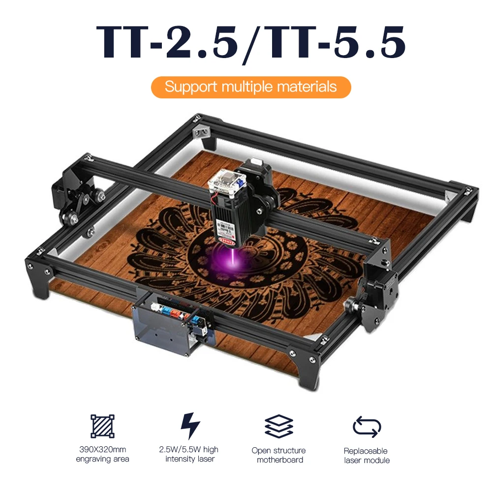 Online 2つの木のレーザー彫刻機,金属と木材の彫刻機,CNCウッドルーター,革切断機