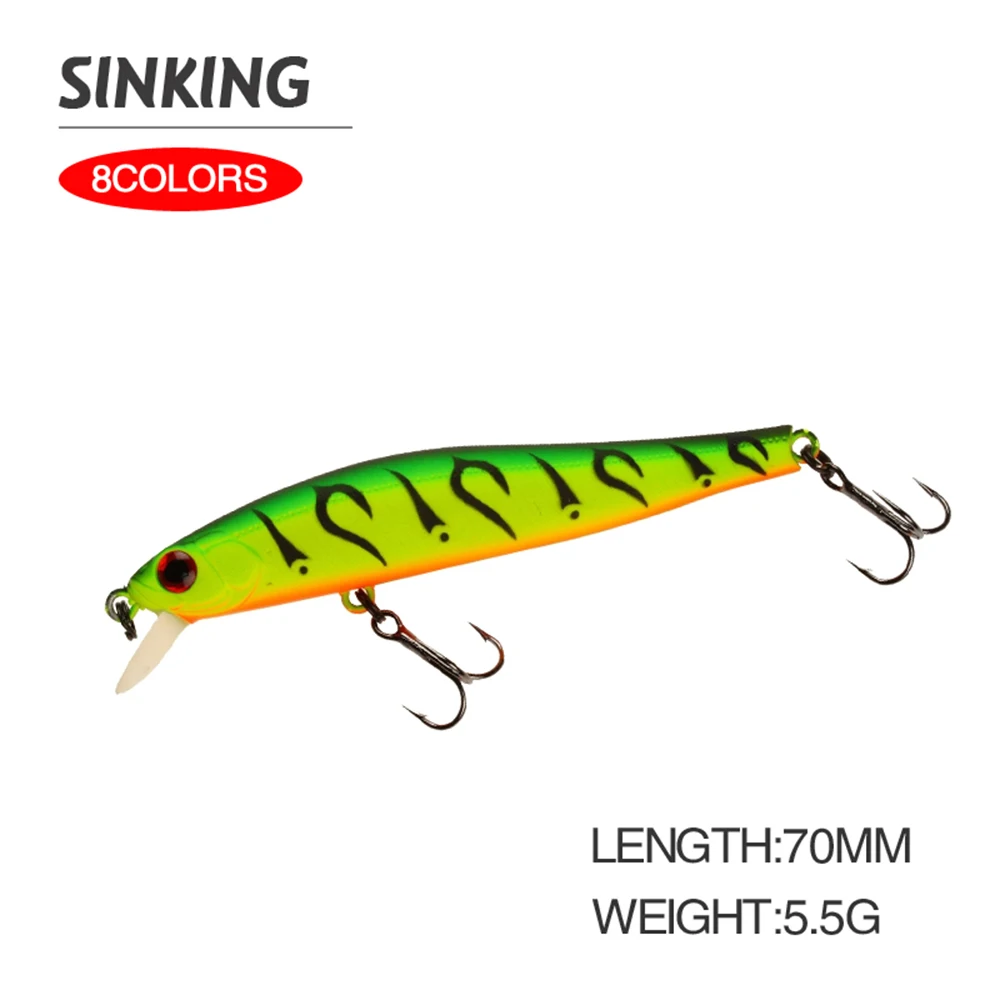 7 см 5 г приманка для рыбной ловли воблер в виде гольяна тонущий Троллинговый
