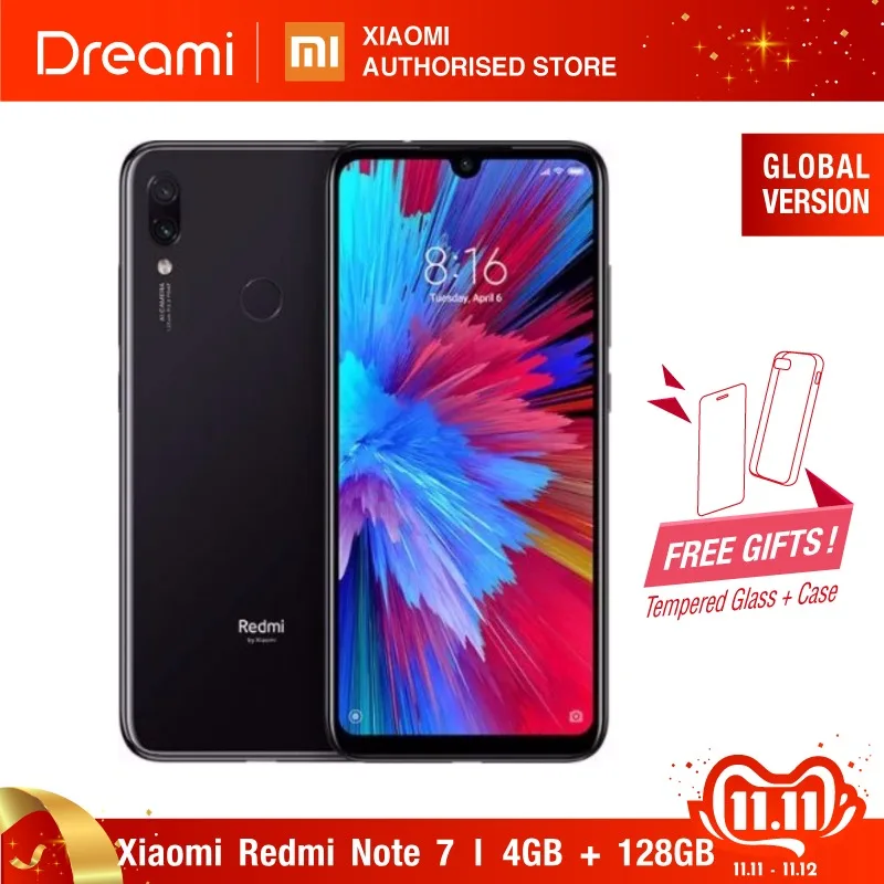 Глобальная версия Redmi Note 7 128 Гб rom 4 ram (абсолютно новая и запечатанная коробка) note7