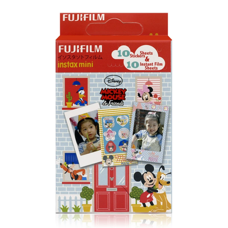 Fujifilm Instax Мини стикер Микки Маус мгновенный 10 пленка для Fuji Mini 7s 8 25 50s 70 90& Share SP-1