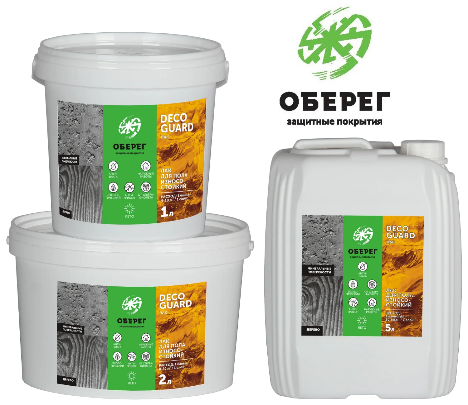 Лак для пола и паркета на водной основе износостойкий матовый DecoGuard (ВД-АК-02-04) - 2л