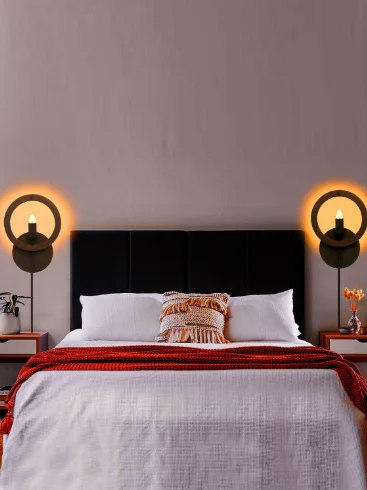 

Bundera Moon Wood Sconce Wall Lamp Decor Sconce For Cafe Hotel Restaurant