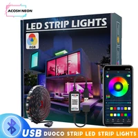 bluetooth smart usb strip lights with app control 5v led rope light bar wireless 5050smd ambient led light for tv gaming desk