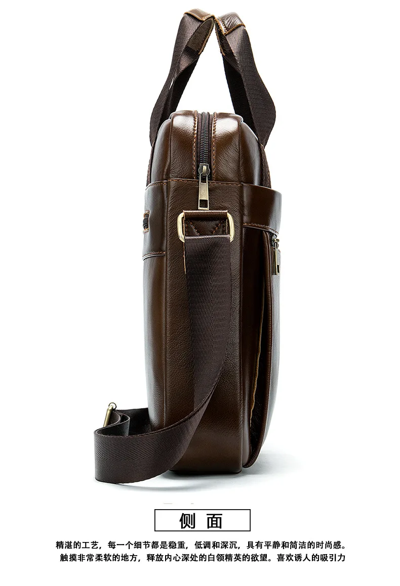 Сумка мессенджер из натуральной воловьей кожи брендовый деловой портфель от