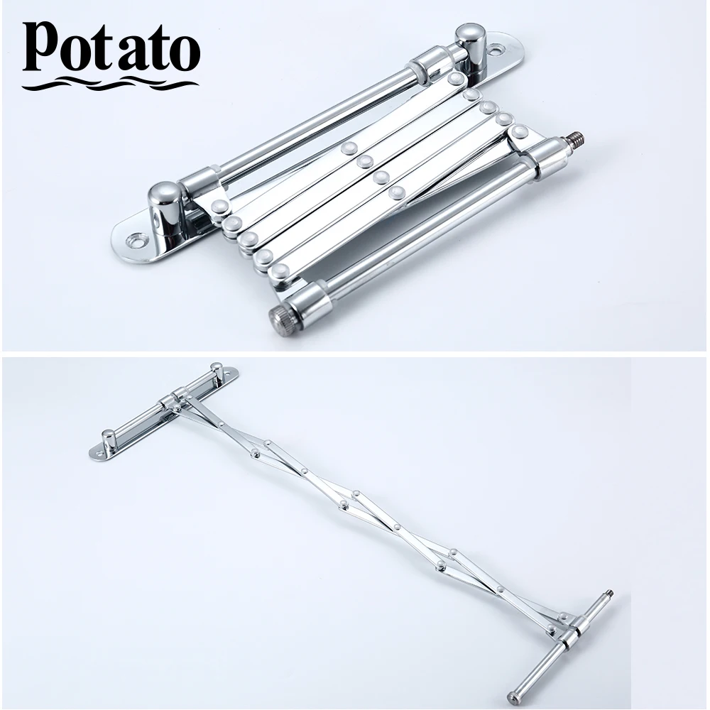 Potato Хромированное круглое Двухстороннее увеличительное зеркало 360 Deg 7X 8