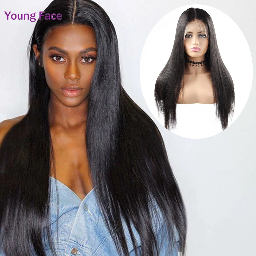 360 HD Glueless Full Lace Frontal Wigs For Black Women Bone Straight Human Hair Wigs Pre Plucked Brazilian Human Hair Wig Female
