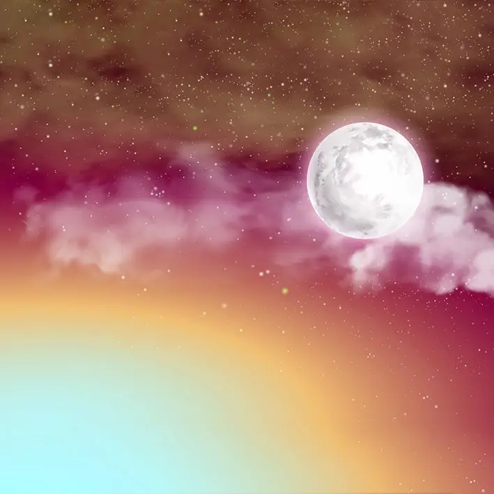 Занавес полная луна облака Сияющие Звезды фантазия ночное небо с лунным пейзажем