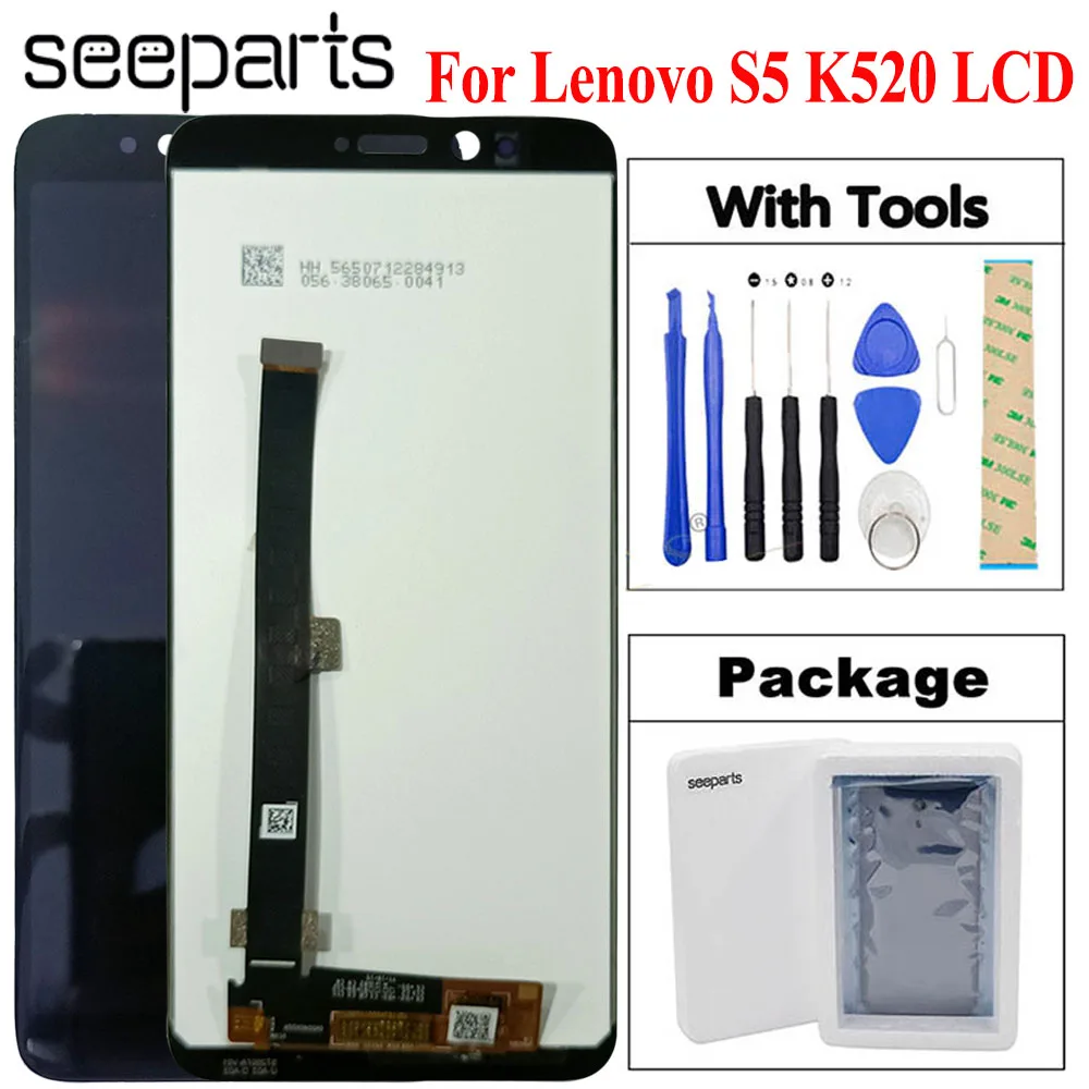 

ЖК-дисплей 5,7 дюйма для Lenovo S5, сенсорный экран с дигитайзером в сборе для Lenovo K520, сменный ЖК-дисплей
