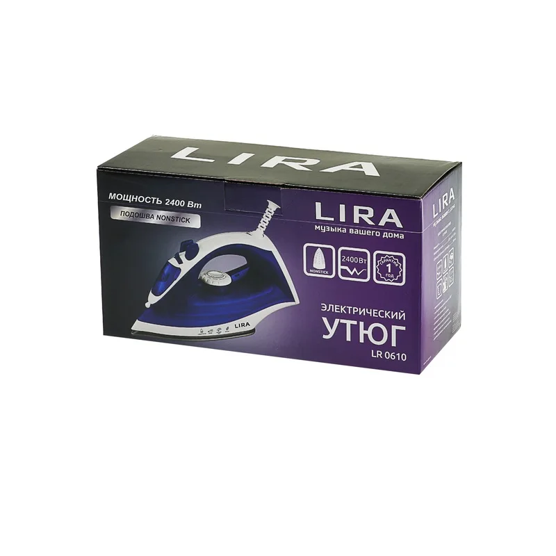 Утюг LIRA LR 0610 non-stick мощность 2400Вт | Бытовая техника