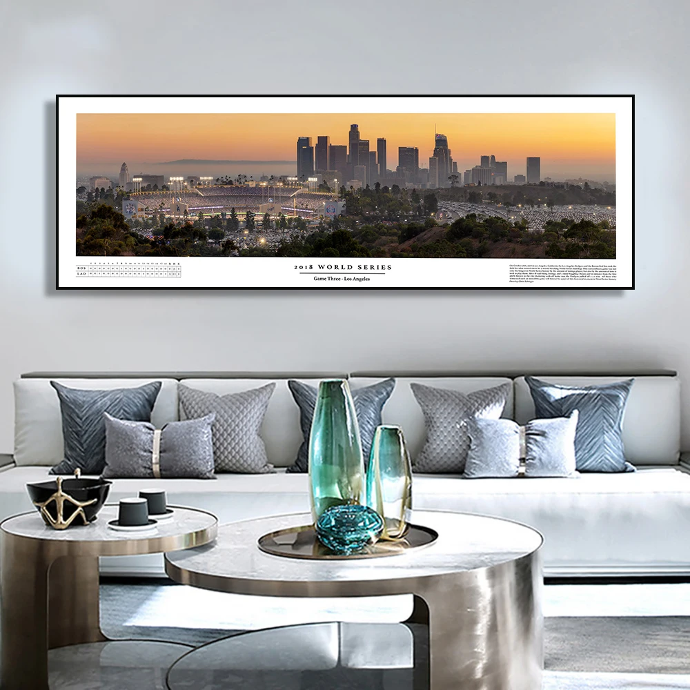 

Dodger Stadium Baseball World Series and Printed Canvas Painting Art Mural Cuadros Picture for Bedroom Living Room Home Decor