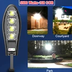 Новейшая уличная Светодиодная лампа на солнечной батарее с датчиком движения, 1000000 люмен, 3 режима, водонепроницаемый садовый фонарь на солнечной батарее, уличный фонарь для двора