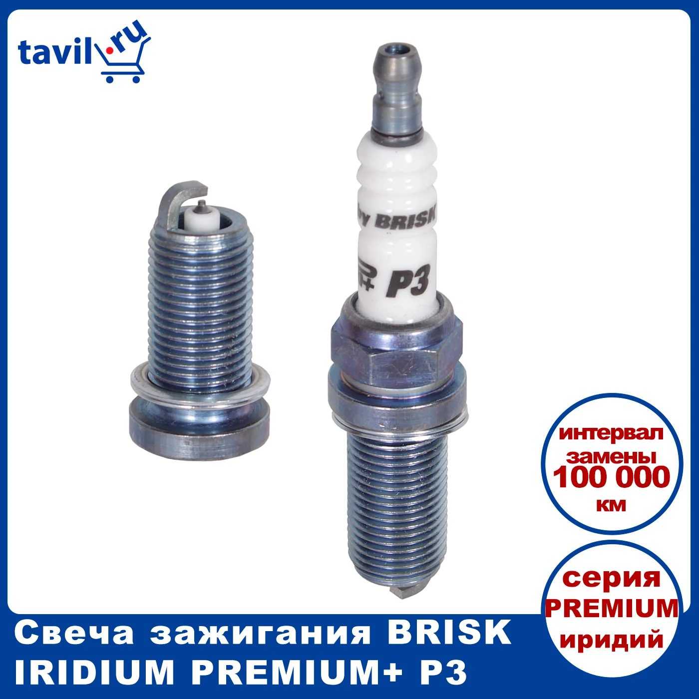 Свеча зажигания BRISK PREMIUM P29 ER17YIR-1 (1 шт.)