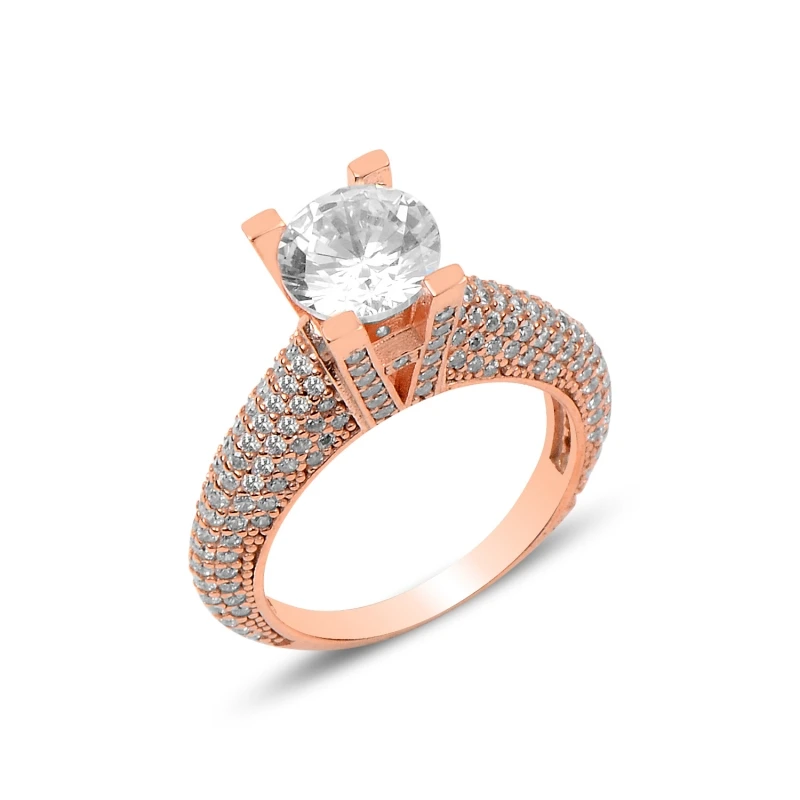 

Silver 925 Sterling Zircon Engagement Ring