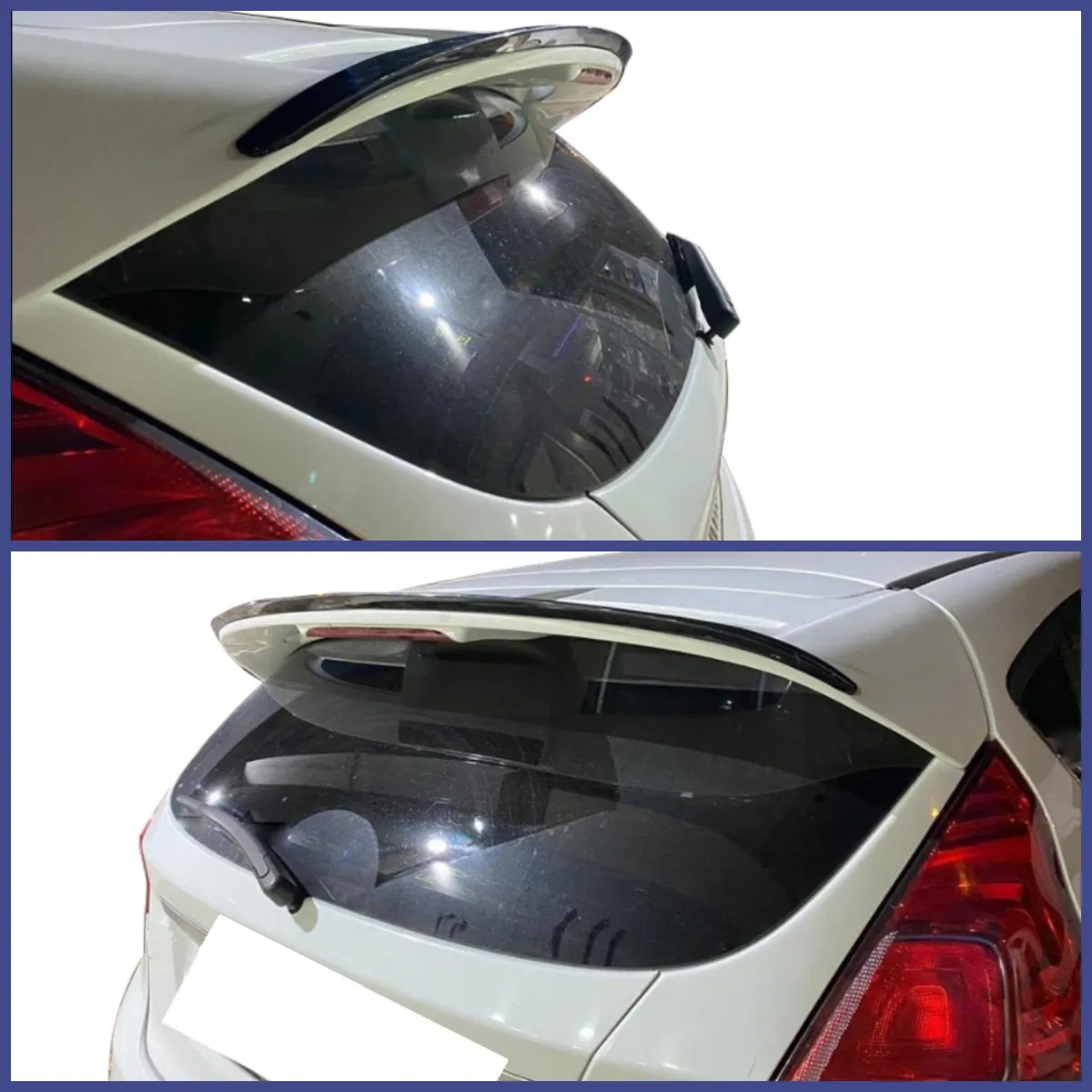 

For Ford Fiesta 2008-2016 Car Spoiler Perforated Top Center Wing Trunk Spoiler Top Wing Trunk Decoration Fixed Wind Wing Stylish