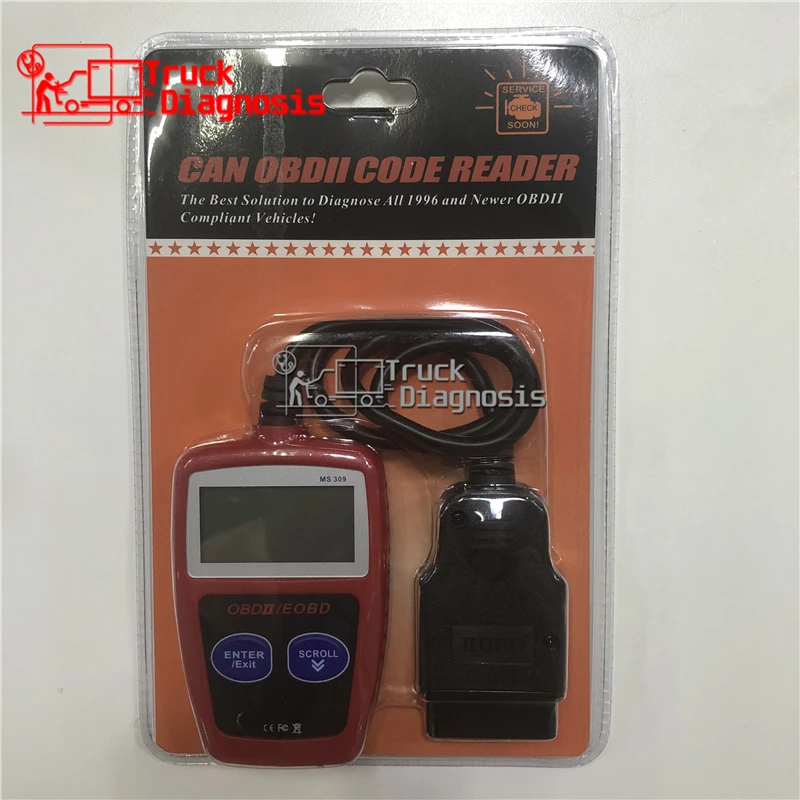MaxiScan MS309 CAN OBD2 считыватель кодов автомобиля EOBD OBD II диагностический инструмент MS 309