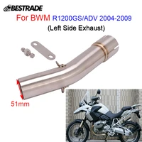 mid pipe for bwm r1200gsadv 2004 2005 2006 2007 2008 2009 motorcycle link pipe exhaust middle tube slip 50 8mm stainless steel