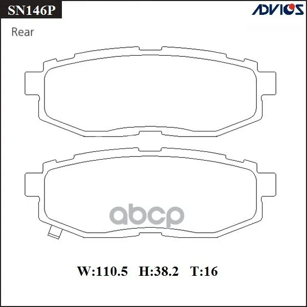 Дисковые Тормозные Колодки Advics (R) Subaru Legacy Bmg / Bm9 (09-14) Forester Sjg (12-) Tribeca Sw4x (06-14) ADVICS арт.