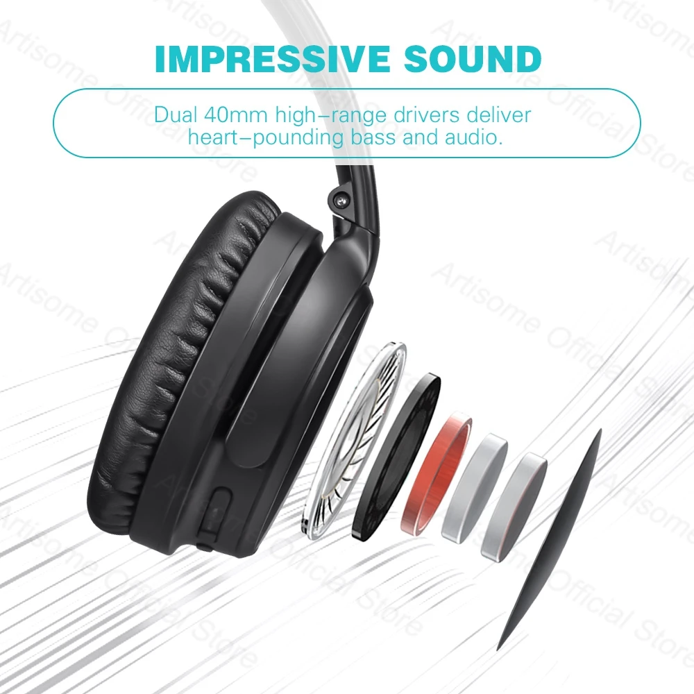 Bluetooth наушники с активным шумоподавлением и микрофоном|Наушники гарнитуры| |