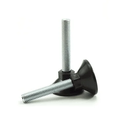 4 шт. Заглушка 30х30 с гайкой. Опора регулируемая для профильной трубы 30х30.