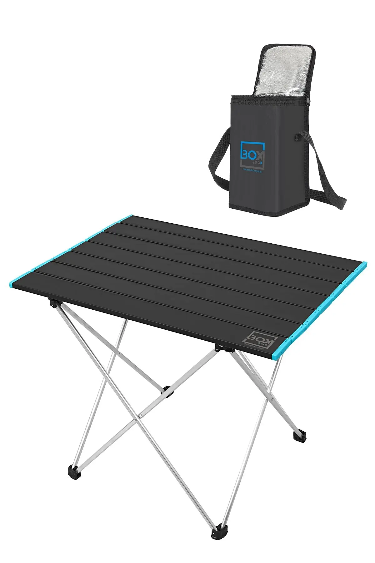 

Aluminum Camping Table Big Thermos Gift Foldable Shoulder Strap Portable Lightweight Durable Picnic Table Quality Fabric