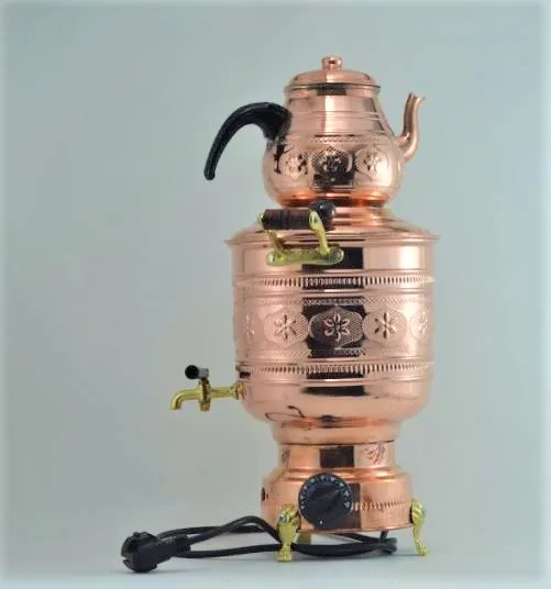 Качественный самовар из натуральной меди с гравировкой|Столовые сервизы| |