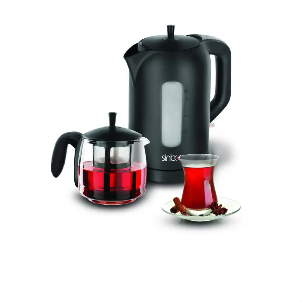 Sinbo Electric Tea Machine Coffee Maker Black 1.7 Lt. 1800W Turkish Tea Pot Электрический Чайник Кофеварка