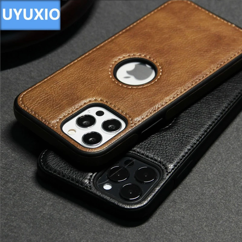 

Luxury PU Leather Phone Case For iPhone 13 Pro 11 12 Pro Max XR XS Max X 7 Plus Full Body Protective Slim Soft Back Cover