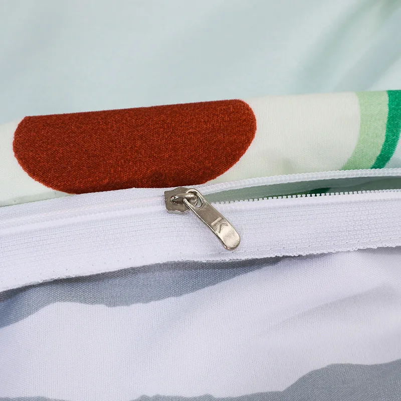 Комплект постельного белья с принтом авокадо коротким пододеяльником для