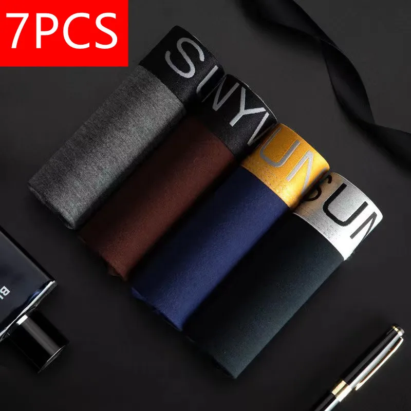 

Wide Brim Men Boxer Briefs Fashion Personality Simple Printing Design Comfortable Breathable Mens Underwear Set