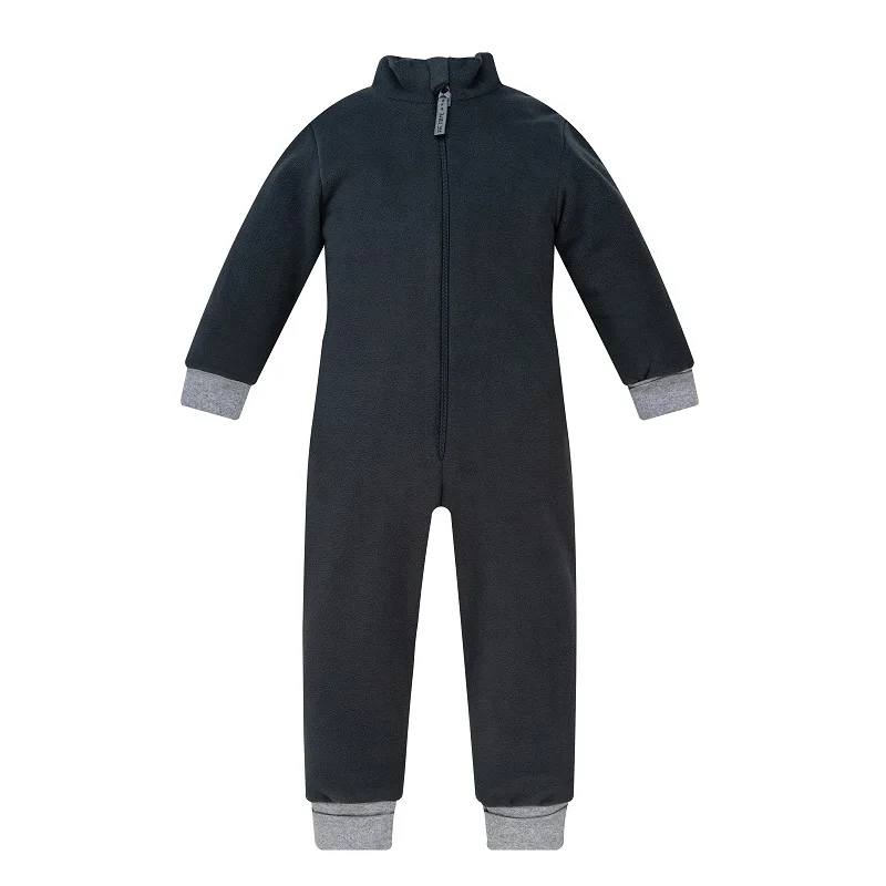 Флисовый детский комбинезон цвет антрацит Утенок 279г(ш) для мальчика поддева флис