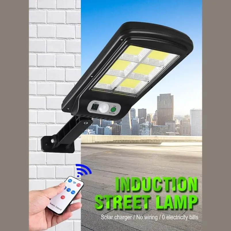 

COB Solar LED Street Lights Outdoor Waterproof Wall Lamp PIR Motion Sensor Remote Control Lamp Garden Wall Light Decorative